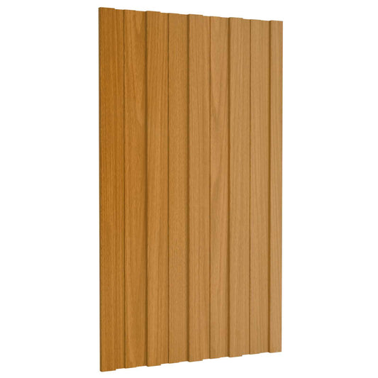 Roof Panel 12 pcs Natural 80 x 45 cm Galvanised steel