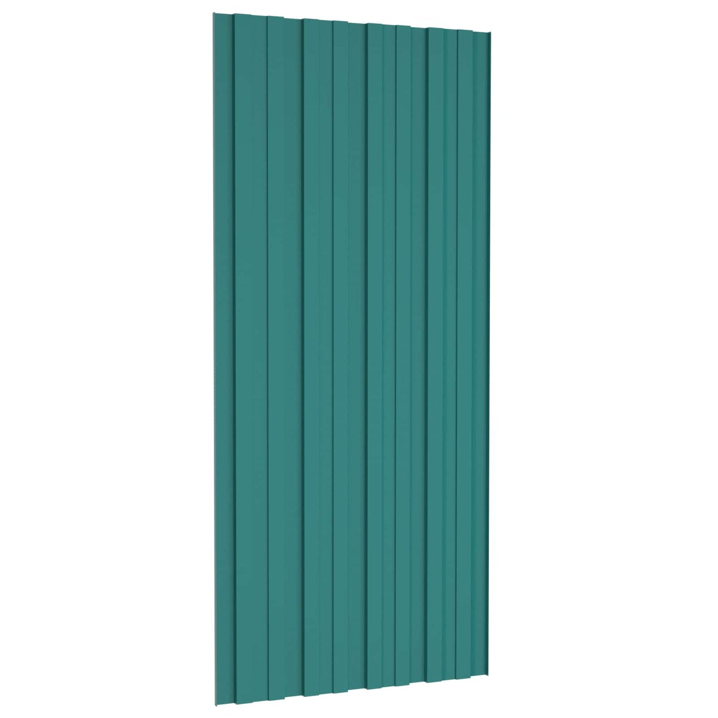 Roof Panel 12 pcs Green 100 x 45 cm Galvanised steel