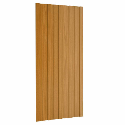 Roof Panel 12 pcs Natural 100 x 45 cm Galvanised steel