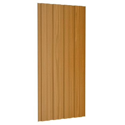 Roof Panel 12 pcs Natural 100 x 45 cm Galvanised steel