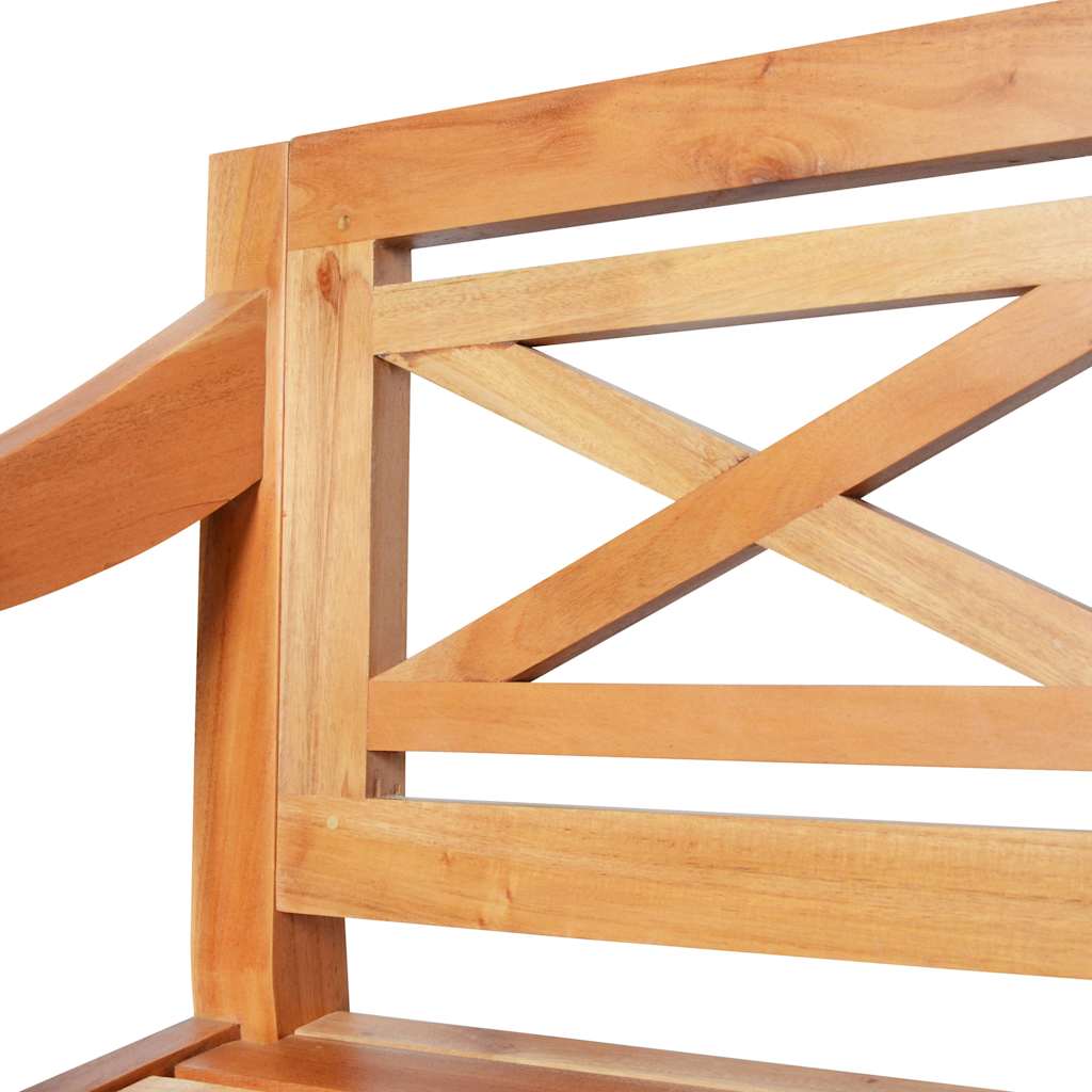 337078 vidaXL Batavia Bench 123 cm Solid Mahogany Wood Light Brown