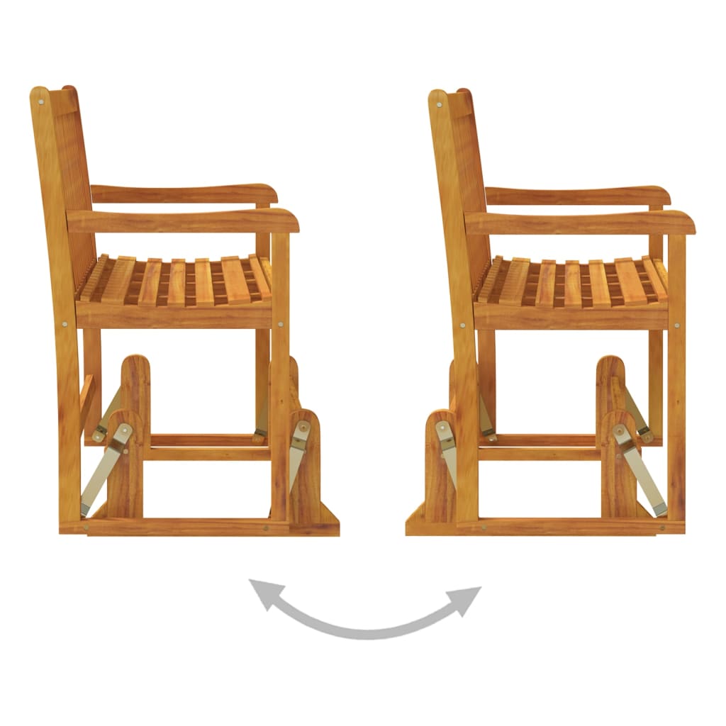 Swing Bench | Brown | Solid acacia wood | 110 cm | Swing Bench