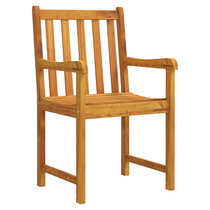 Garden chairs 2 pcs Natural Solid Acacia Wood