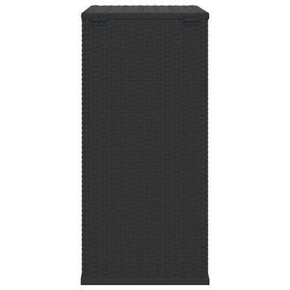 Garden Cushion Box PE Rattan 100x49x103.5 cm Black