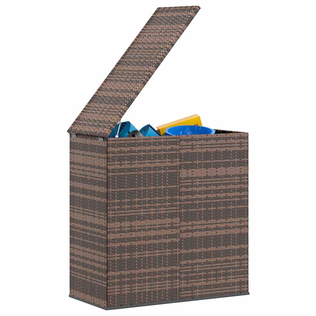 317224 vidaXL Garden Cushion Box PE Rattan 100x49x103,5 cm Brown
