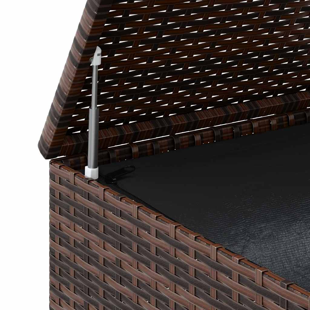317224 vidaXL Garden Cushion Box PE Rattan 100x49x103,5 cm Brown