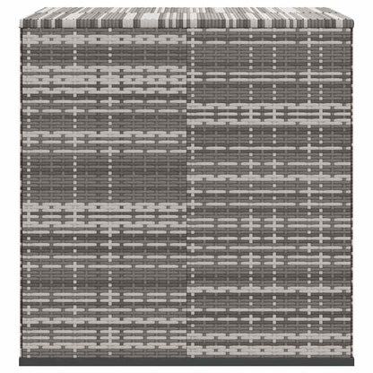 Garden Cushion Box PE Rattan 100x97.5x104 cm Grey