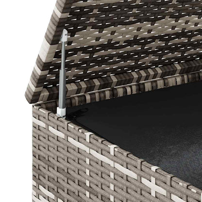 Garden Cushion Box PE Rattan 100x97.5x104 cm Grey