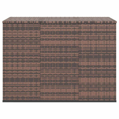 Garden Cushion Box PE Rattan 145x100x103 cm Brown