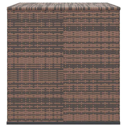 Garden Cushion Box PE Rattan 145x100x103 cm Brown