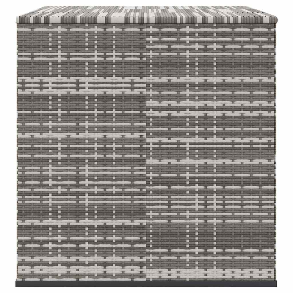 Garden Cushion Box PE Rattan 145x100x103 cm Grey