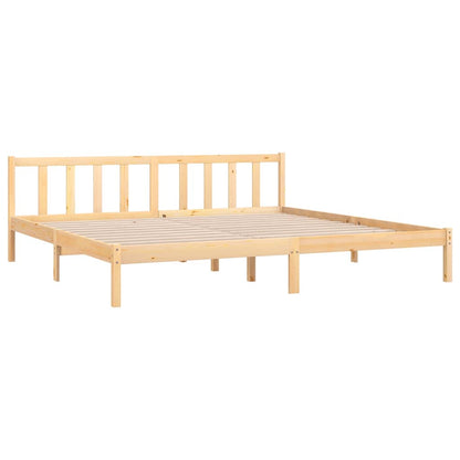 Bed Frame without Mattress Solid Wood Super King Size
