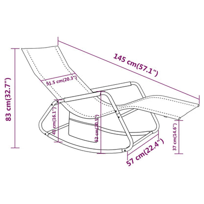 Sun Lounger Steel and Textilene Green