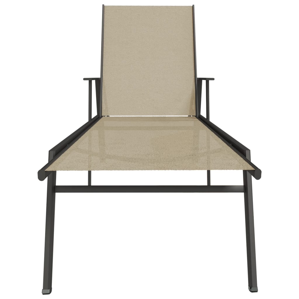 Sun Lounger | Cream | Steel, Textilene | 191 x 61 x 97.5 cm