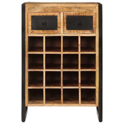 338464 vidaXL Wine Rack for 16 Bottles Solid Wood Mango