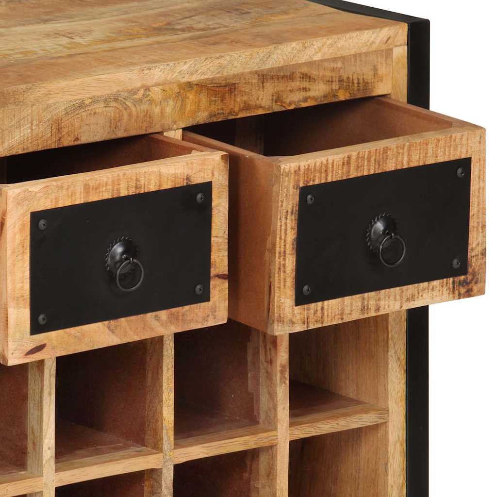338464 vidaXL Wine Rack for 16 Bottles Solid Wood Mango