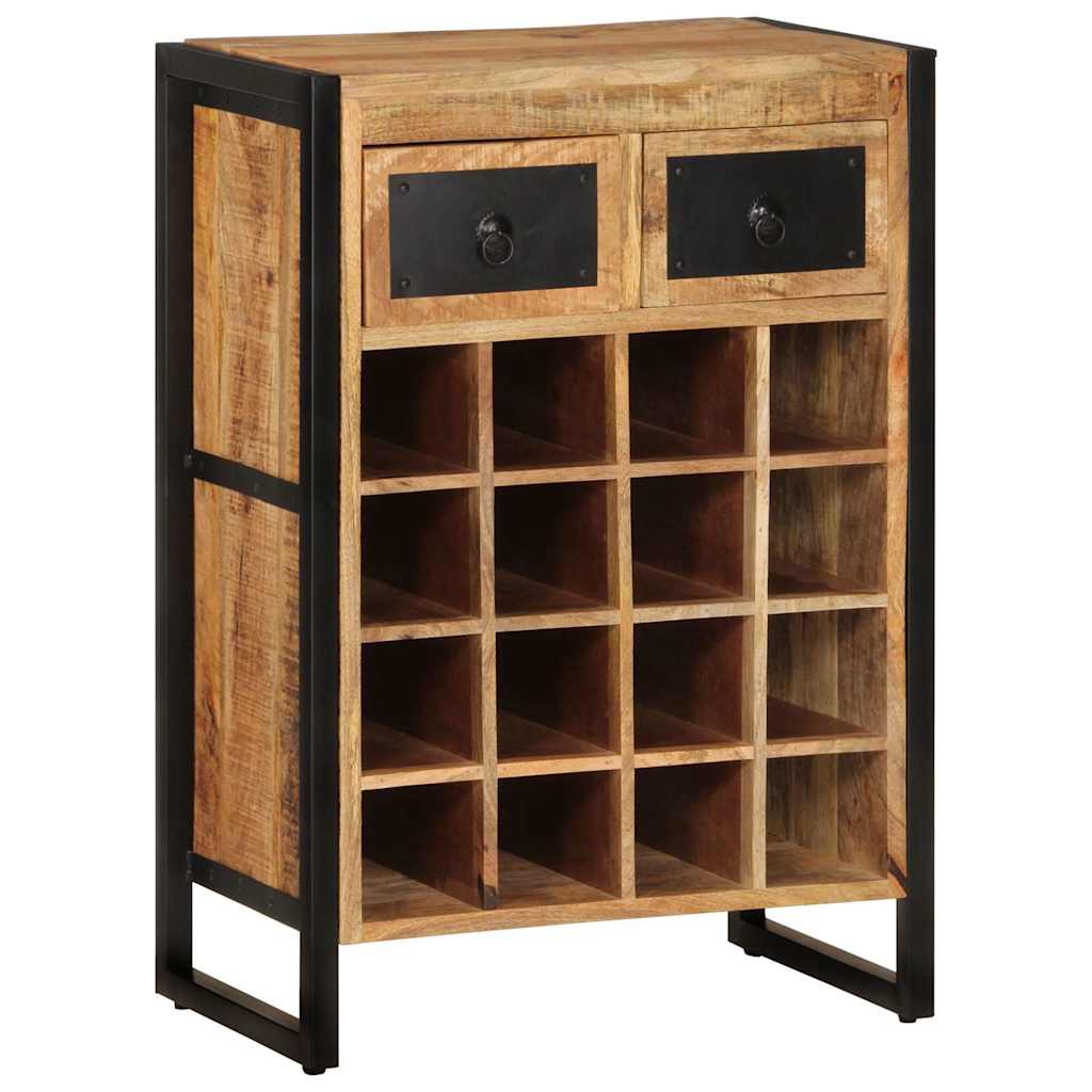 338464 vidaXL Wine Rack for 16 Bottles Solid Wood Mango