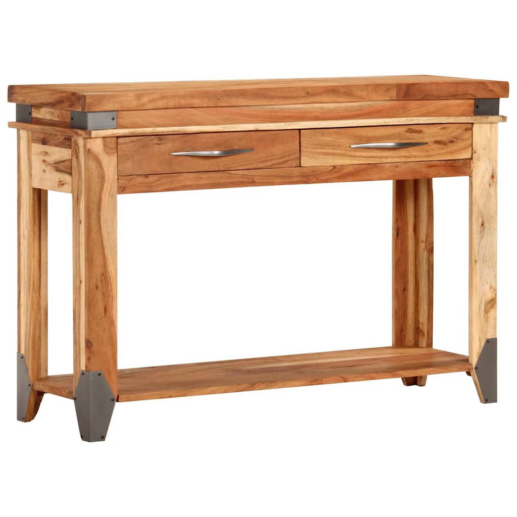 338469 vidaXL Console Table 110x34x74 cm Solid Wood Acacia