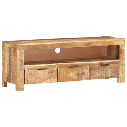 TV Cabinet 110x30x40 cm Rough Mango Wood
