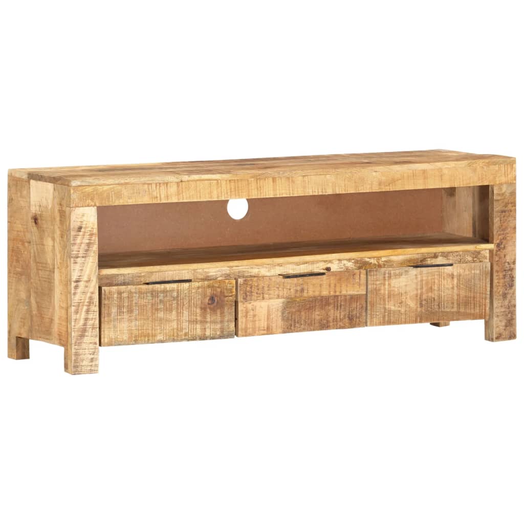 338026 vidaXL TV Cabinet 110x30x40 cm Rough Mango Wood