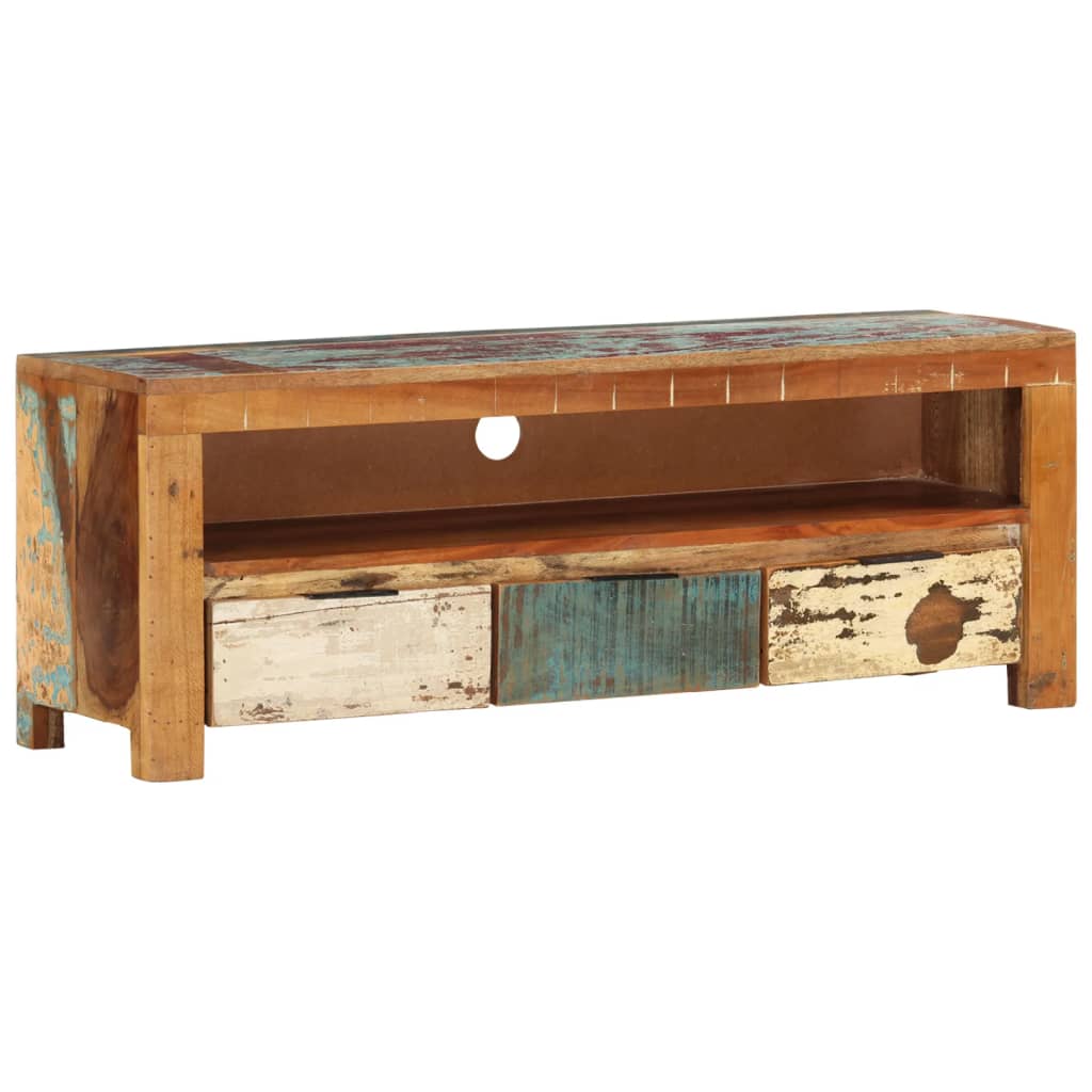 TV Cabinet 110x30x40 cm Solid Reclaimed Wood