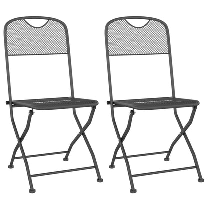 Folding Garden Chair | Set of 2 | Anthracite
