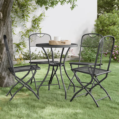 Folding Garden Chair | Set of 4 | Anthracite