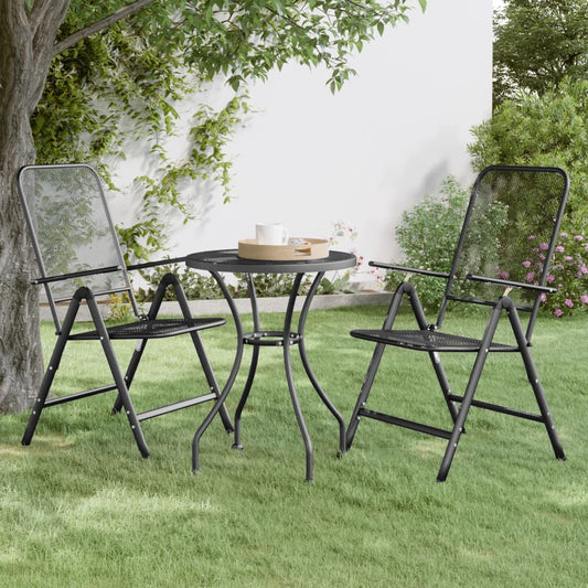 Folding Garden Chair | Set of 2 | Anthracite