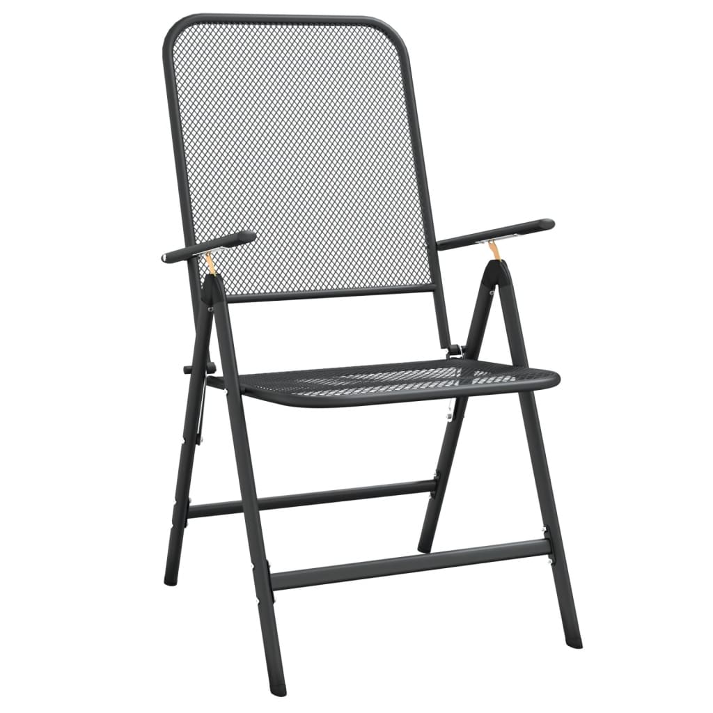 Folding Garden Chair | Set of 4 | Anthracite