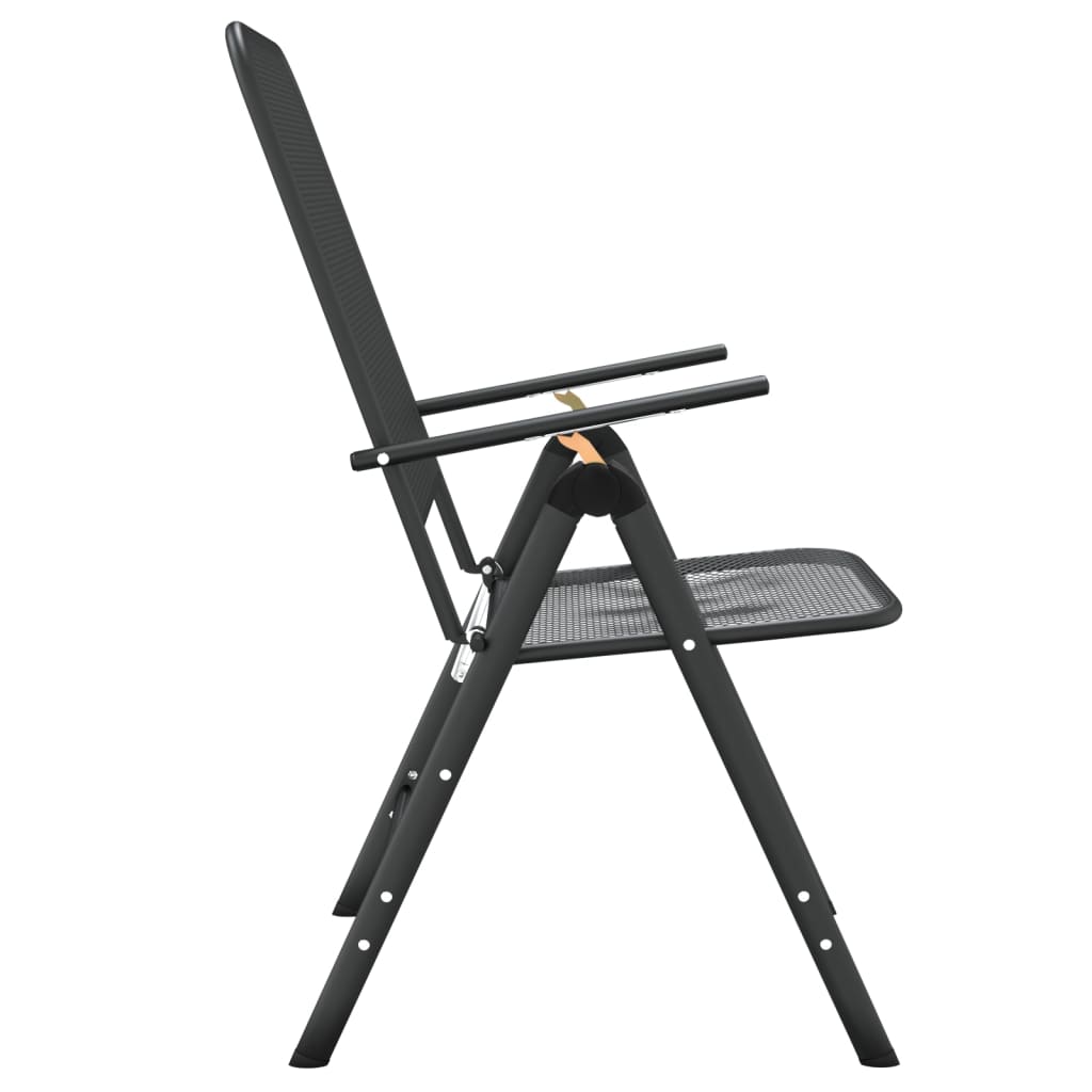 Folding Garden Chair | Set of 4 | Anthracite