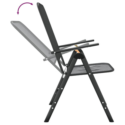 Folding Garden Chair | Set of 4 | Anthracite