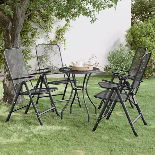 Folding Garden Chair | Set of 4 | Anthracite