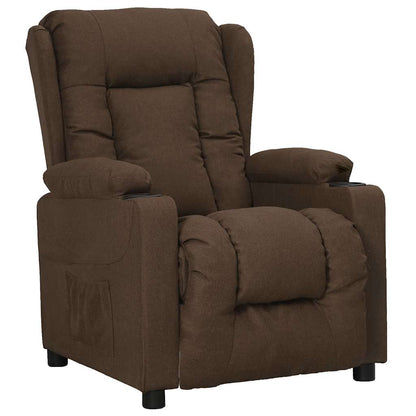 Recliner Chair Brown Fabric