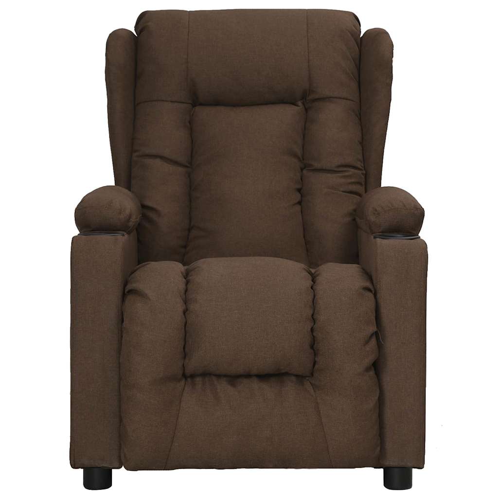 Recliner Chair Brown Fabric