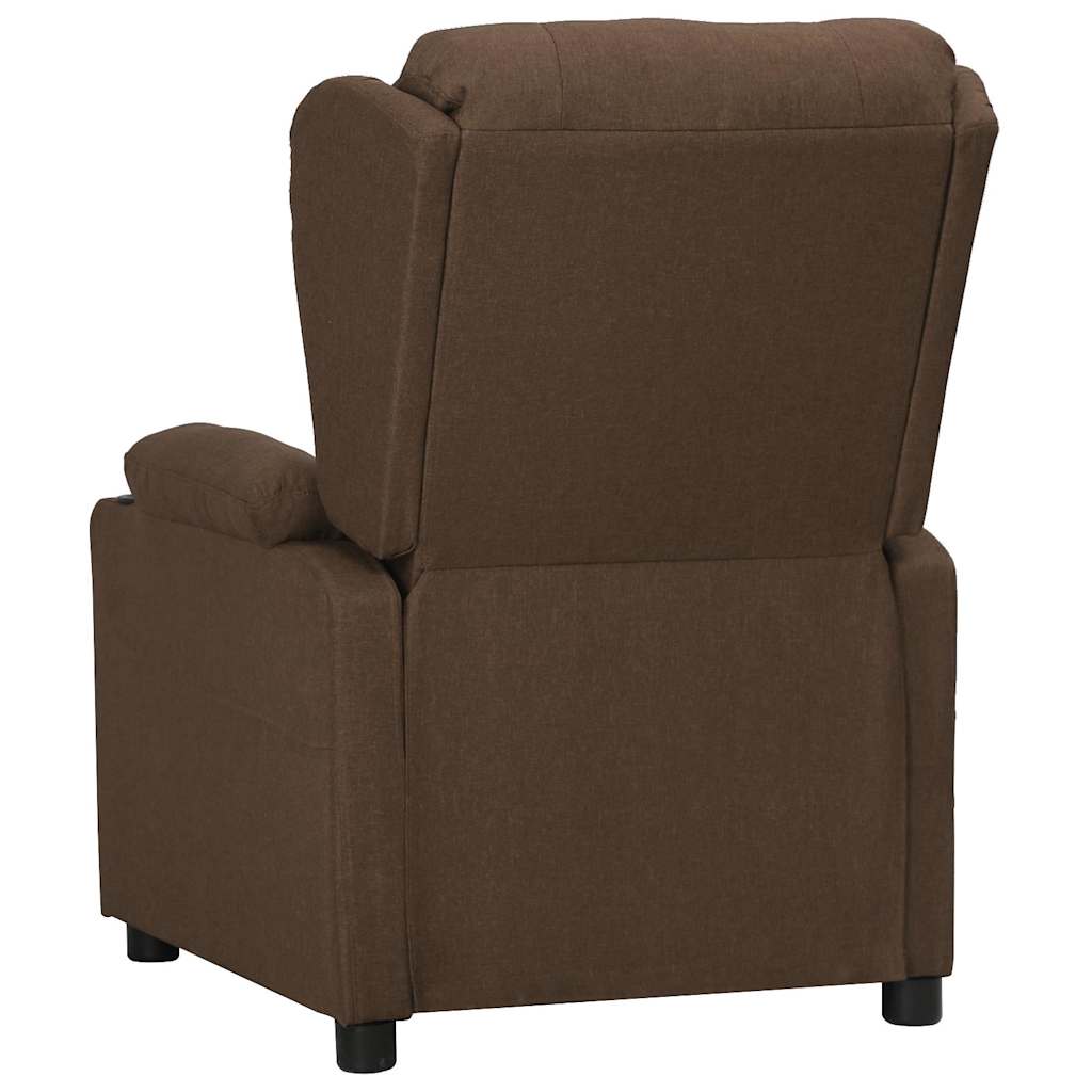 Recliner Chair Brown Fabric