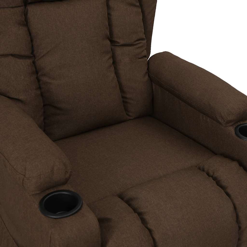 Recliner Chair Brown Fabric