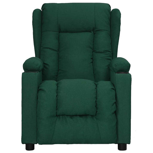 Recliner Chair Dark Green Fabric
