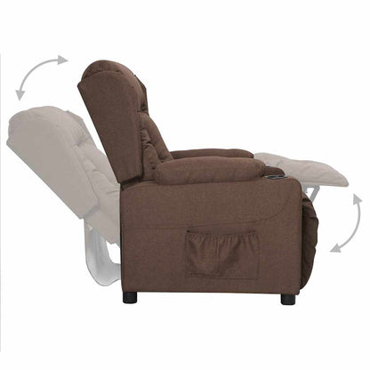 Recliner Chair Taupe Fabric