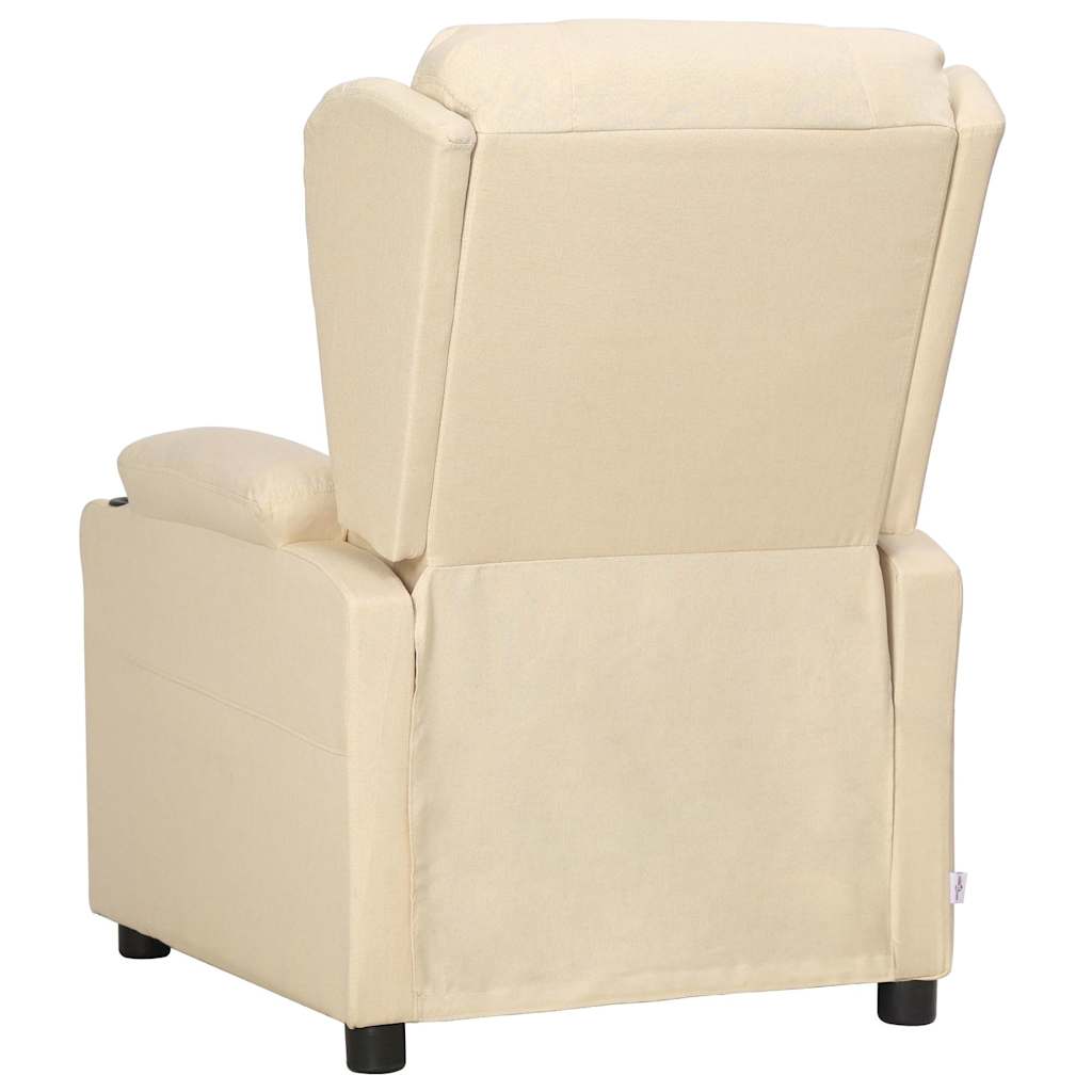 Recliner Chair Cream Fabric