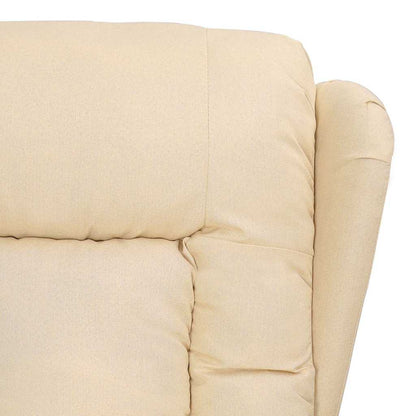 Recliner Chair Cream Fabric