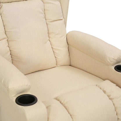 Recliner Chair Cream Fabric