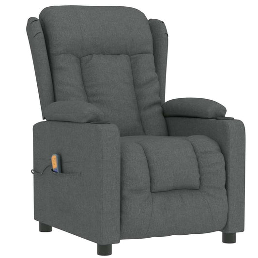 Massage Chair Dark Grey Fabric