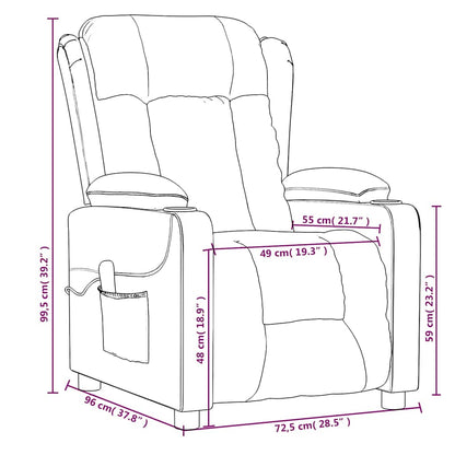 Massage Chair Dark Grey Fabric