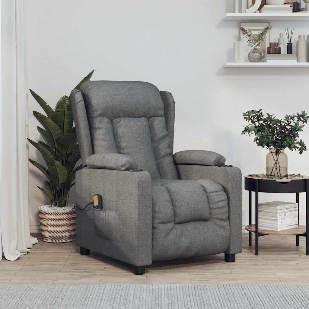 Massage Chair Dark Grey Fabric