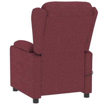 Massage Chair Wine Red Fabric