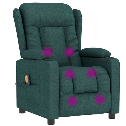 Massage Chair Dark Green Fabric