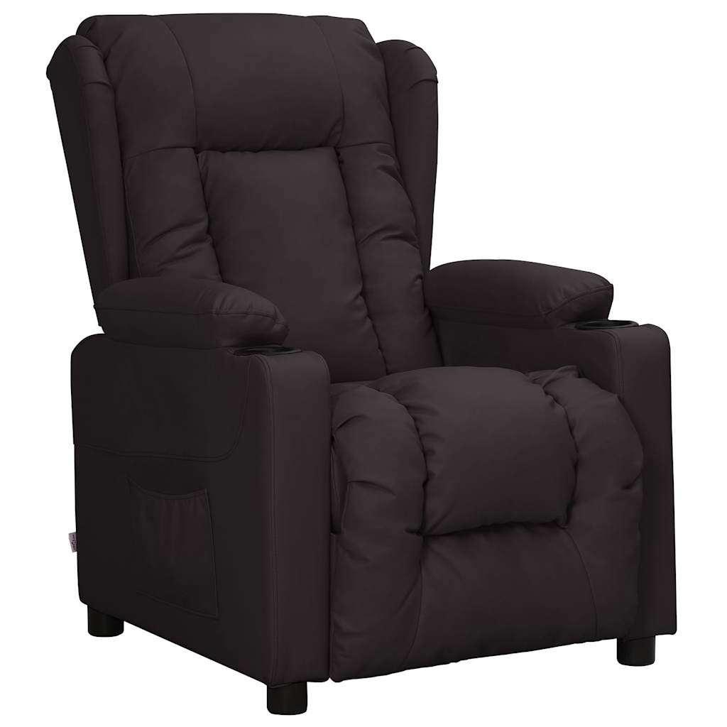 Recliner Chair Black Faux Leather