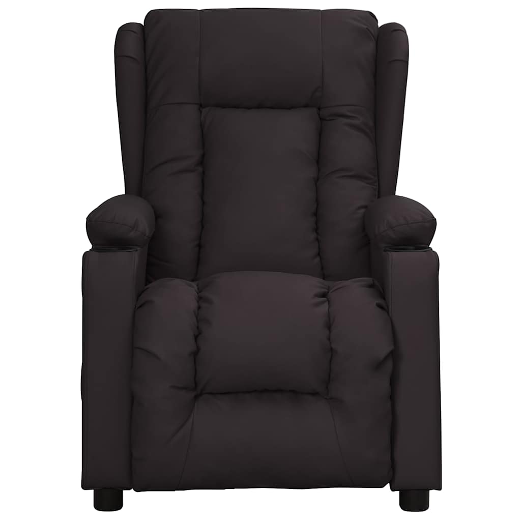 Recliner Chair Black Faux Leather