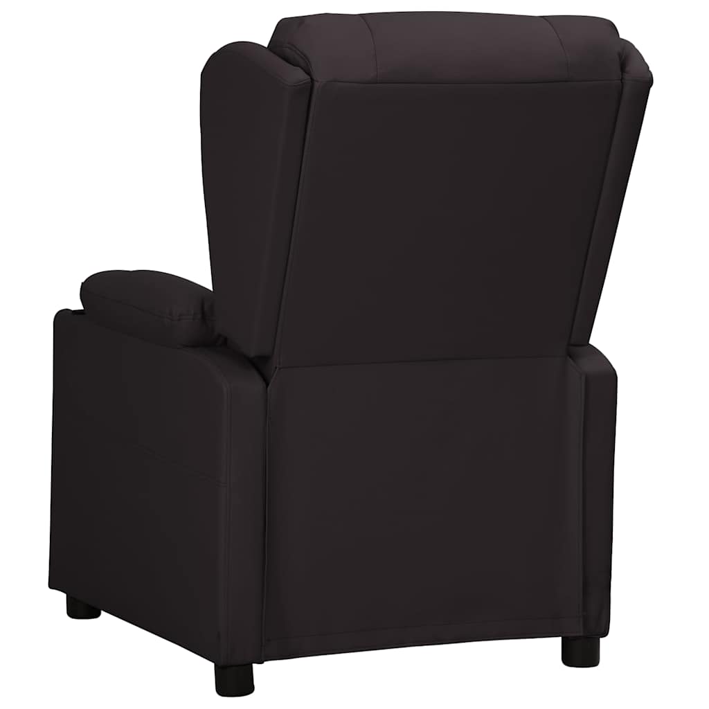 Recliner Chair Black Faux Leather