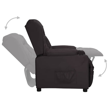 Recliner Chair Black Faux Leather